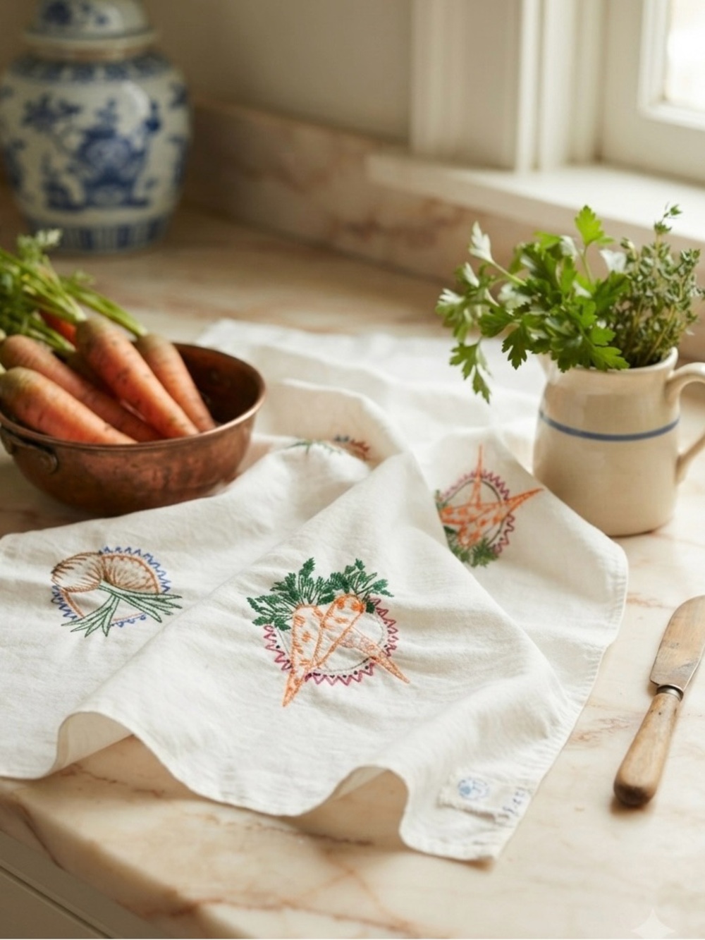 Vintage St. Mary's Flour Sack Tea Towel